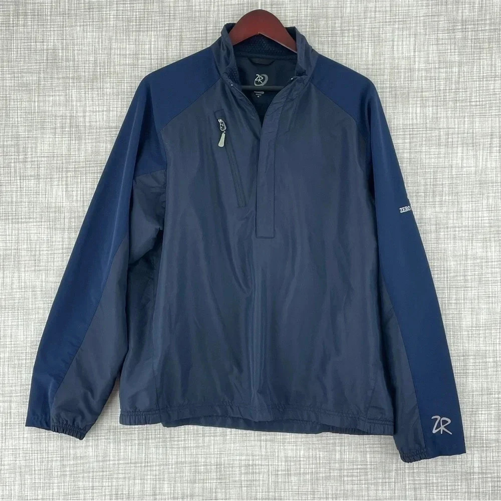 Zero Restriction mens size M long sleeve pullover windbreaker golf 0980